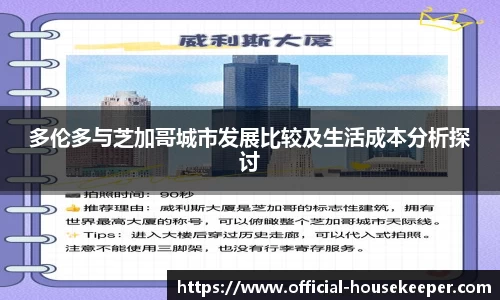 多伦多与芝加哥城市发展比较及生活成本分析探讨